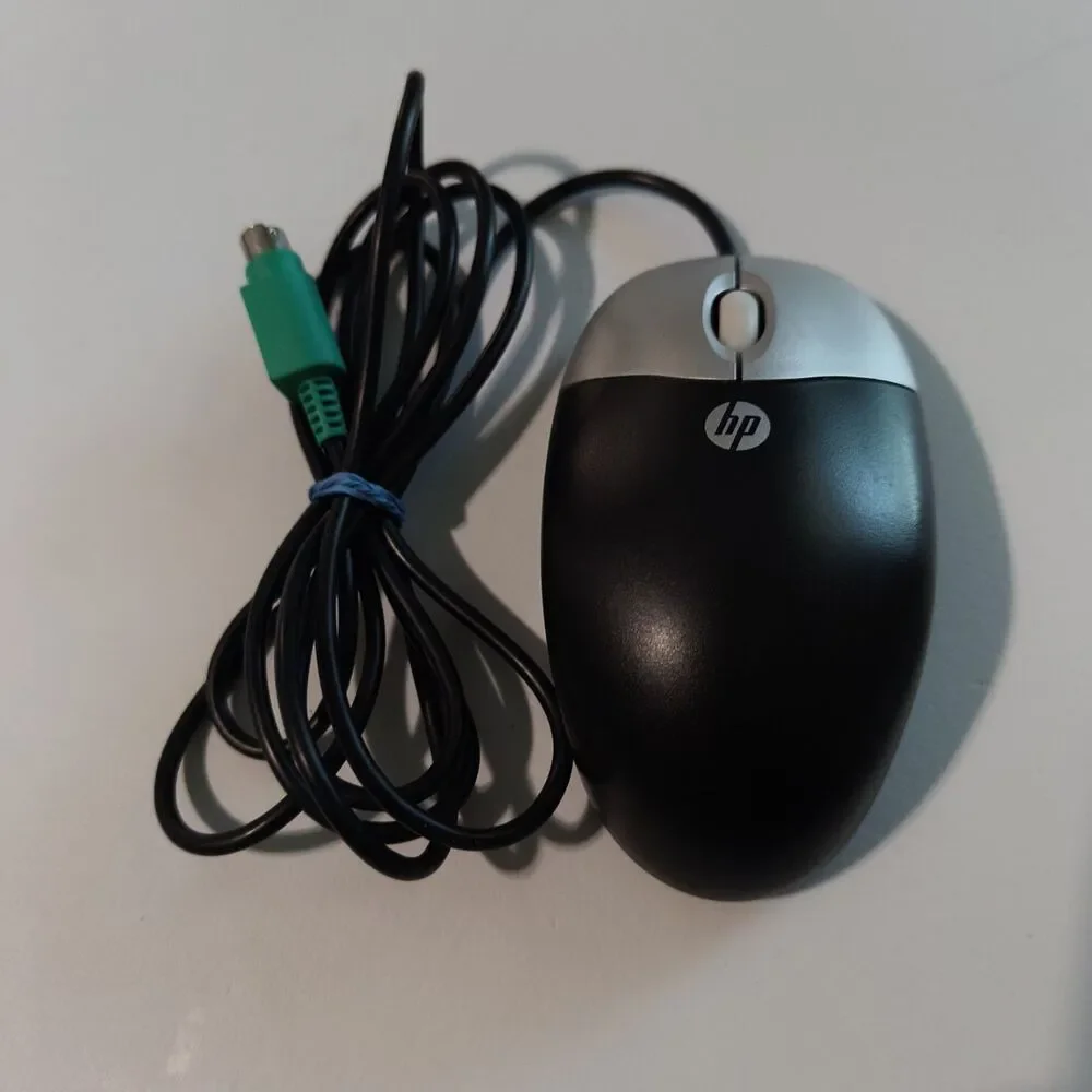 HP 417441-002 Wired Mouse Black PS2 Optical Mouse OEM Scroll Mouse Three Button